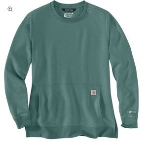 Carhartt Green Crewneck Sweater Durable Cotton Blend